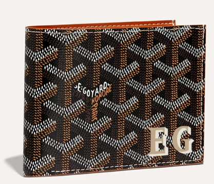 Victoire Wallet Stripes and Initials