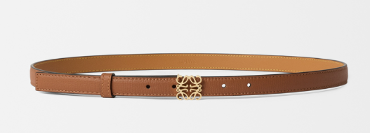 Anagram belt in pebble grain calfskin
