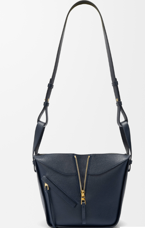 Compact Hammock bag in soft grained calfskin