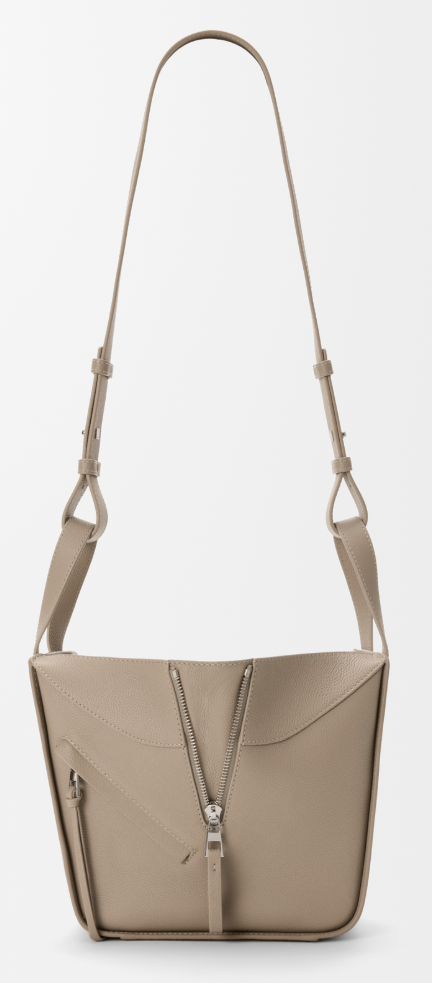 Compact Hammock bag in soft grained calfskin
