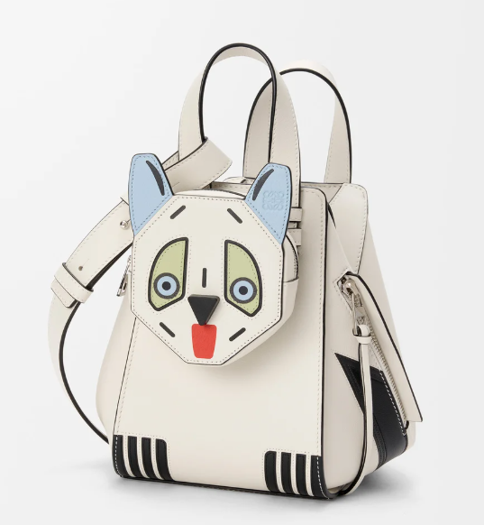Futurist Cat compact Hammock bag in classic calfskin