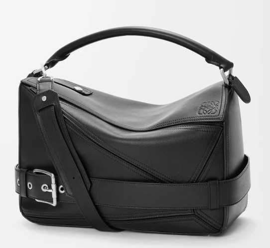 Large Puzzle Biker bag in shiny calfskin
