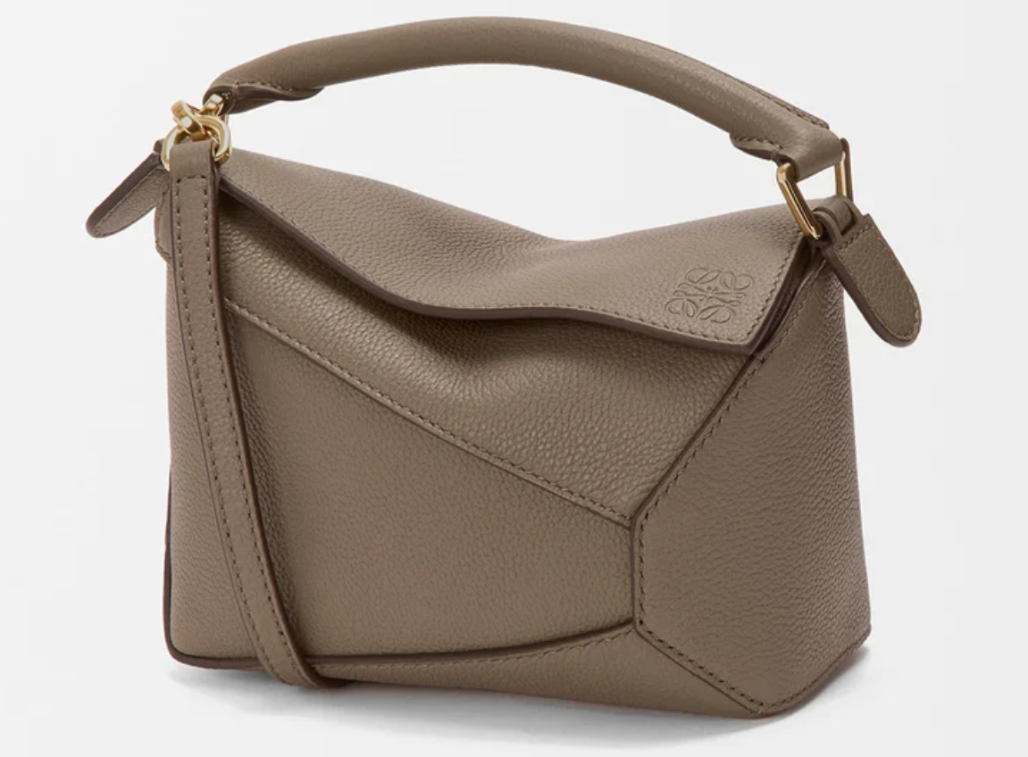 Mini Puzzle Edge bag in soft grained calfskin