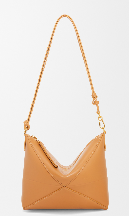 Puzzle Fold pouch in shiny nappa calfskin