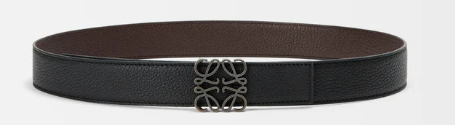 Reversible Anagram belt in supple grained calfskin