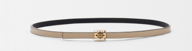 Reversible Anagram Bombé belt in smooth calfskin