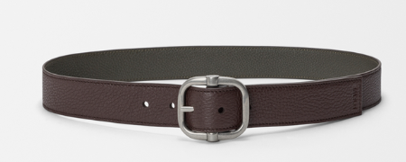 Reversible Loop belt in supple grained calfskin