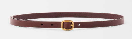Rounded soft belt in classic calfskin